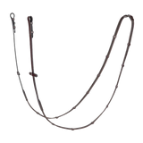 Continental Antislip Reins with 7 Leather Stops and Martingale Stopper by Equiline