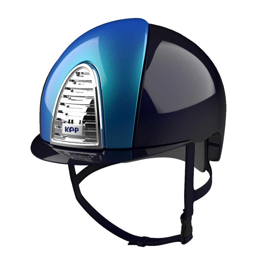 Riding Helmet Cromo 2.0 XC Polish Blue & Kingfisher by KEP