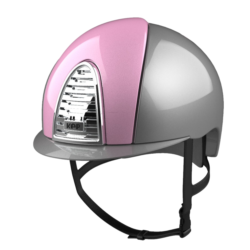 Riding Helmet Cromo 2.0 XC Polish Light Grey & Pink by KEP
