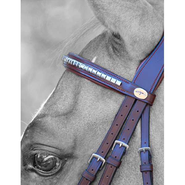 Dy'on New English Silver Clincher Straight Browband NE02L