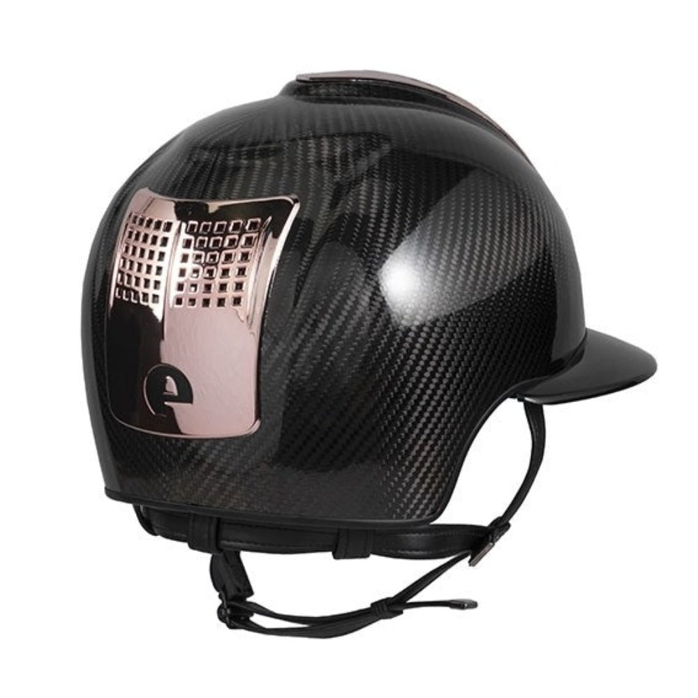 E-LIGHT Carbon Helmet - Shine Polo with 3 Rosegold Inserts by KEP